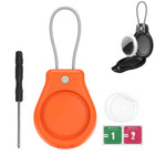 Llavero con AirTag de Cuero Genuino - Funda Protectora para Mascotas, Equipaje y Bolsos