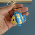Llavero con foto personalizado - Pez de Oro Tejido a Mano, Llavero Creativo de Ganchillo, Accesorio