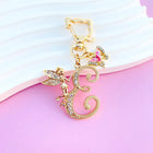 Llavero para Bolso Boutique Angel Iniciales A-Z Mariposa Cristal Metal Charm Colgante Regalo Madre M