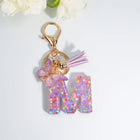 Llaveros Charms Letras A-Z con Colgante Mariposa y Borla - Accesorio Premium para Bolsos