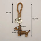 Llavero con Foto Personalizado - Sausage Dog PU Leather Colgante para Llaves, Regalo Original para H