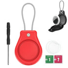 Llavero con AirTag de Cuero Genuino - Funda Protectora para Mascotas, Equipaje y Bolsos