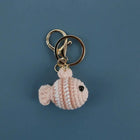 Llavero con foto personalizado - Pez de Oro Tejido a Mano, Llavero Creativo de Ganchillo, Accesorio