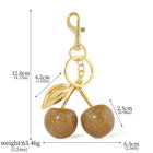 Llavero para Bolso Cereza Roja - Colgante de Frutas de Verano, Accesorio Elegante para Mujer