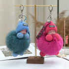 Llavero con Peluche Pompom Bebé Durmiendo - Suave y Esponjoso Llavero de Peluche para Mujer, Decorac