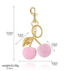 Llavero para Bolso Cereza Roja - Colgante de Frutas de Verano, Accesorio Elegante para Mujer