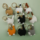 Llavero con foto personalizado - Mini Kitten Series Crochet Cat Doll, Llavero de Ganchillo Premium