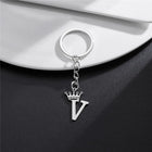 Llaveros Originales para Coche - Corona DIY A-Z Letras Colgante Acero Inoxidable Personalizado Regal