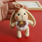 Llavero con Peluche de Conejo Tejido a Mano - Labubu Llavero Precio Premium, Llaveros con Peluches S
