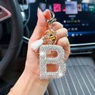 Llaveros Originales para Coche - Abeja con Diamantes y Letras, Colgante Elegante para Llaves