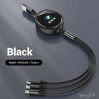 Llavero para llaves de coche BMW M a Crochet: Cable USB Carga Rápida 3 en 1 – Metal y ABS Premium