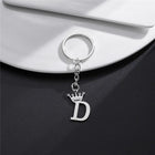Llaveros Originales para Coche - Corona DIY A-Z Letras Colgante Acero Inoxidable Personalizado Regal