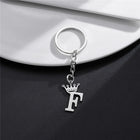 Llaveros Originales para Coche - Corona DIY A-Z Letras Colgante Acero Inoxidable Personalizado Regal