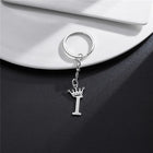 Llaveros Originales para Coche - Corona DIY A-Z Letras Colgante Acero Inoxidable Personalizado Regal