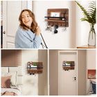 Private Key de tu Llavero - Organizador de Pared Premium con 5 Ganchos de Madera