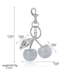 Llavero para Bolso Cereza Roja - Colgante de Frutas de Verano, Accesorio Elegante para Mujer