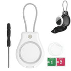 Llavero con AirTag de Cuero Genuino - Funda Protectora para Mascotas, Equipaje y Bolsos