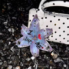Llaveros Personalizados con Orquídea Mariposa y Borla - Llavero de Flor Púrpura
