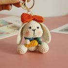Llavero con Peluche de Conejo Champiñón a Crochet - Labubu Llavero Precio, Llaveros con Peluches Art