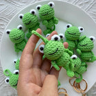 Llavero a Crochet Paso a Paso - Rana Verde Hecho a Mano Amigurumi, Accesorio Ecológico para Mochila,
