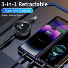 Llavero para llaves de coche BMW M a Crochet: Cable USB Carga Rápida 3 en 1 – Metal y ABS Premium