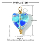 Contraseña del Llavero Inicio de Sesion - Corazón de Cristal Artesanal Premium para Ella