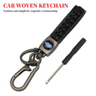 Llavero Ford Original de Cuero y Metal - Accesorio Premium para Mustang, Focus, Fiesta, Mondeo, Tran