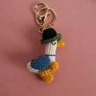 Llavero con peluche de gatito tejido a mano - Muñeco sonriente de crochet, llavero de punto, serie d