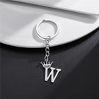 Llaveros Originales para Coche - Corona DIY A-Z Letras Colgante Acero Inoxidable Personalizado Regal