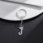 Llaveros Originales para Coche - Corona DIY A-Z Letras Colgante Acero Inoxidable Personalizado Regal