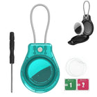 Llavero con AirTag de Cuero Genuino - Funda Protectora para Mascotas, Equipaje y Bolsos