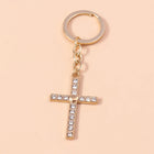 Llavero a Crochet Paso a Paso: Cruz Elegante con Cristal – Colgante Religioso Premium para Coche, Bo