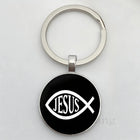 Llavero Coche I Love Jesus - Diseño Religioso con Vidrio Cabujón, Llavero para Coches Premium, Regal