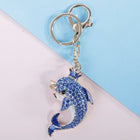 Llavero con Peluche de Tortuga Marina - Cristal Rhinestone y Metal, Diseño Marino para Bolso y Llave