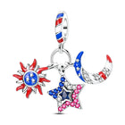 Llaveros Charms de Plata 925: Torre Eiffel, Coliseo, Arco del Triunfo - Luminosos y Elegantes
