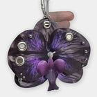 Bag Charm Llavero para Bolso - Colgante Gótico de Orquídea Oscura, Accesorio Premium para Mochila