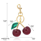 Llavero para Bolso Cereza Roja - Colgante de Frutas de Verano, Accesorio Elegante para Mujer
