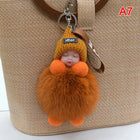 Llavero con Peluche Pompom Bebé Durmiendo - Suave y Esponjoso Llavero de Peluche para Mujer, Decorac