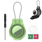 Llavero con AirTag de Cuero Genuino - Funda Protectora para Mascotas, Equipaje y Bolsos