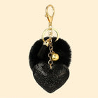 Llavero con Peluche Rhinestone Heart - Llavero Capibara Peluche Premium de Aleación y Pelo Sintético