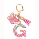 Bag Charm Personalizado: Llavero Letra Inicial Rosa con Colgante Mariposa - Accesorio Premium para B