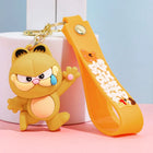 Set de Llaveros con Peluches Originales Garfield & Odie 3D Silicona - Regalo Divertido