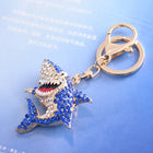 Llavero con Peluche de Tortuga Marina - Cristal Rhinestone y Metal, Diseño Marino para Bolso y Llave