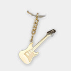 Bag Charm Llavero Guitarra Negro Acero Inoxidable Gótico Y2K - Charm para Bolso Mujer Hombre