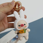 Llavero con Peluche Conejito Tejido a Mano - Premium Crochet Paso a Paso