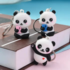 Llavero con peluche Panda Kawaii - Colgante de Bolso Panda con Diseño de Corazón