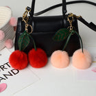 Llaveros Originales para Coche - Conejo Oso Nutria Pompom de Cereza Multicolor - Llavero Coche Premi