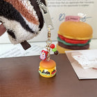 Llavero Personalizado Hamburguesa Cute - Colgante de Resina para Llavero del Día del Padre