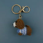 Llavero con Peluche Tejido a Mano - Perro Salchicha Dachshund Crochet, Suave y Original