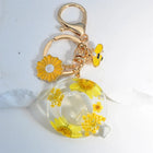 Llavero para moteros con inicial personalizada - Girasol amarillo fashion premium